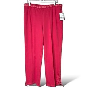 LIZ CLAIBORNE 100% Combed Cotton MADE IN PERU Straight Leg Pants Side Zip Sz XL